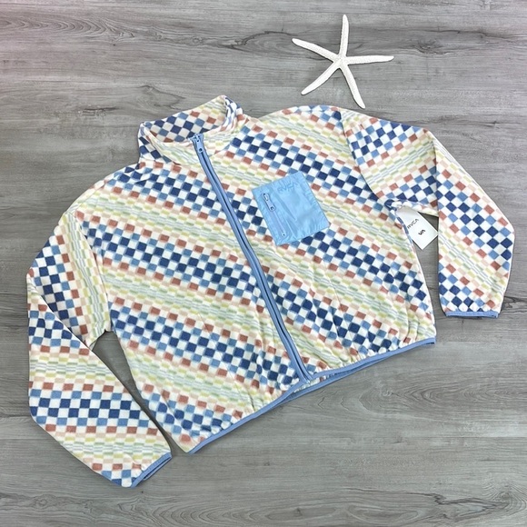 🔆RVCA🔆 DOWNSIDE ZIP FLEECE JACKET - Picture 2 of 15